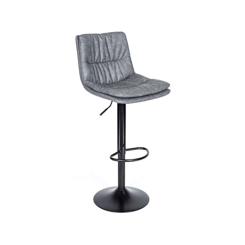 Grey 360 degree swivel armless bar chair, angkop para sa bar, bahay, kusina