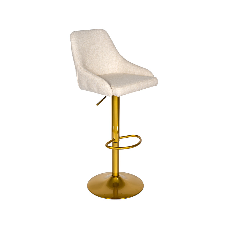 Tela na nababagay na taas swivel bar stool tapusin ang gintong pagpipinta