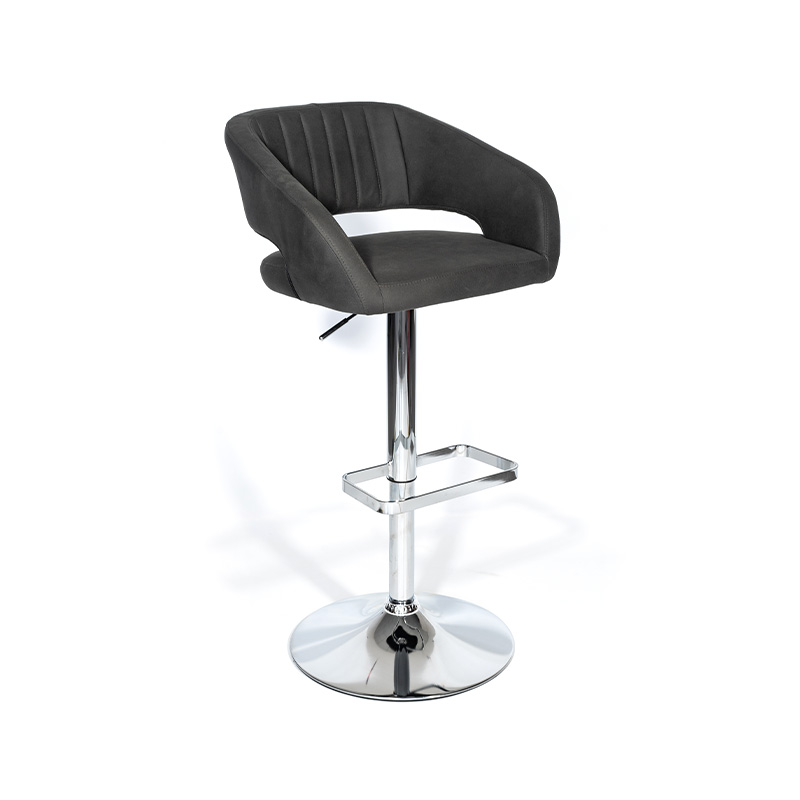 Modern adjustable pu swivel bar stool na may footrest